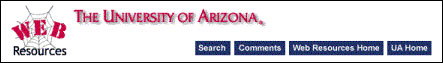 Web Resources at The University of Arizona