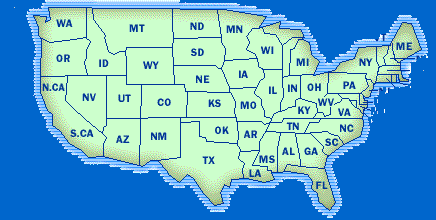 USA image map